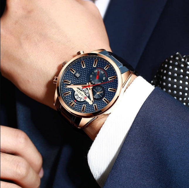 Reloj Curren 8329 Azul Cuero