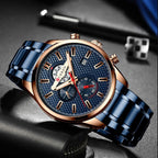 Reloj Curren 8329 Azul Cuero