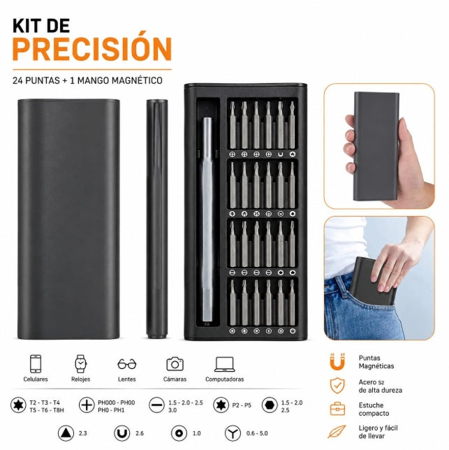 Estuche desarmadores para celular y pc