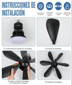 Lampara Luz Ventilador Techo