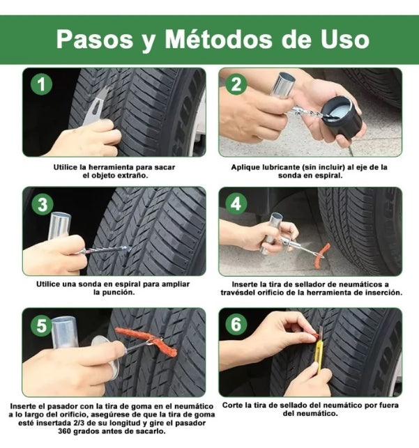 KIT DE REPARACION DE NEUMATICOS